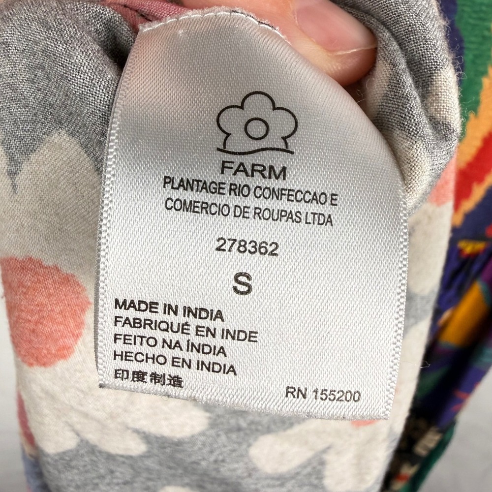 Farm Rio x Anthropologie Pop Patchwork Print A Line Sleeveless Midi Dress Small - Picture 12 of 15